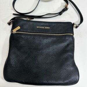 Michael Kors black crossbody leather bag